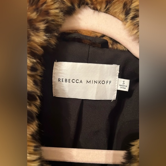 Rebecca Minkoff Teddy Jacket, Leopard Print faux fur - Picture 2 of 6